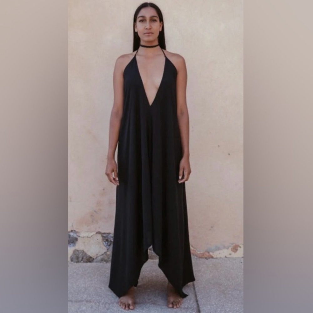 BNWT CARAVANA Yalitza convertible dress leather straps black